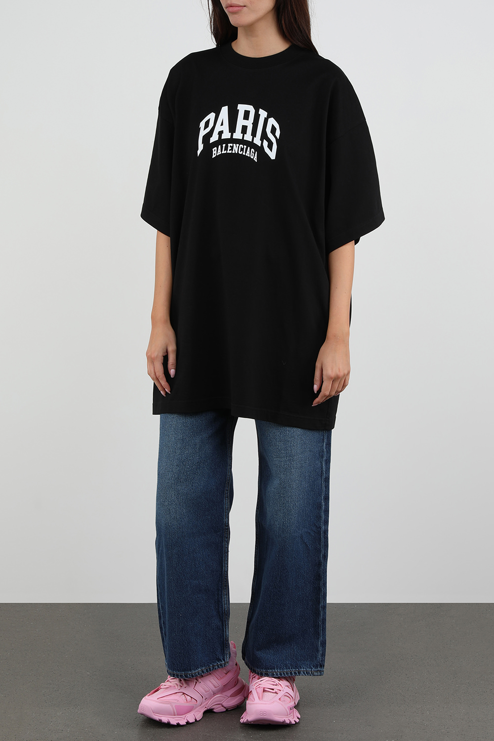 חולצת פריז אוברסייז שחורה